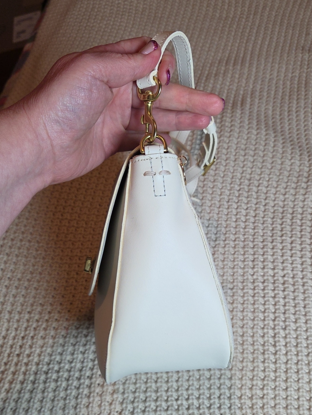 Clare V. Turnlock Louis Purse In Cream NWOT - Picture 6 of 15